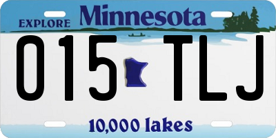 MN license plate 015TLJ