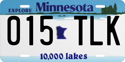 MN license plate 015TLK