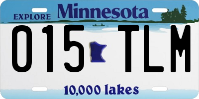 MN license plate 015TLM