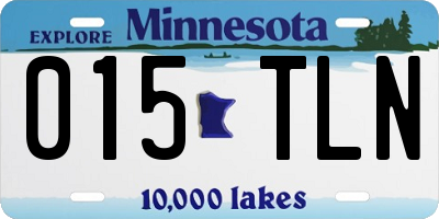 MN license plate 015TLN