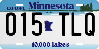 MN license plate 015TLQ