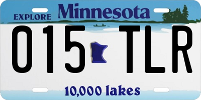 MN license plate 015TLR