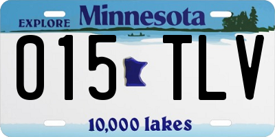MN license plate 015TLV