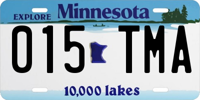 MN license plate 015TMA