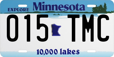 MN license plate 015TMC