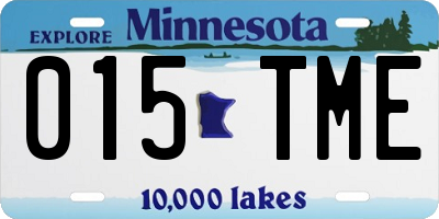 MN license plate 015TME