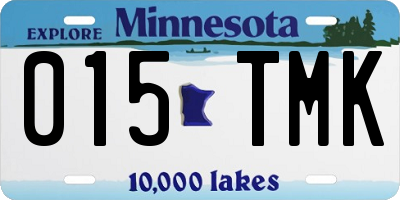 MN license plate 015TMK