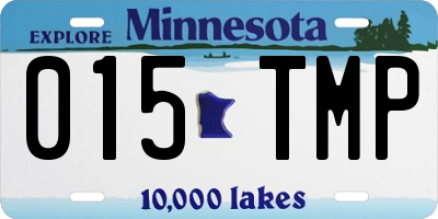 MN license plate 015TMP