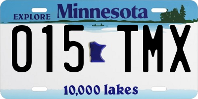 MN license plate 015TMX