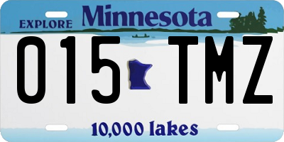MN license plate 015TMZ