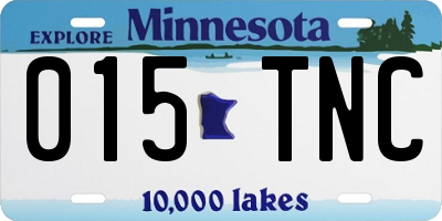 MN license plate 015TNC