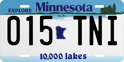 MN license plate 015TNI