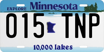 MN license plate 015TNP