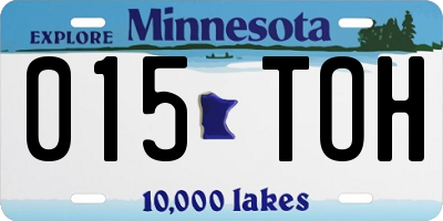 MN license plate 015TOH