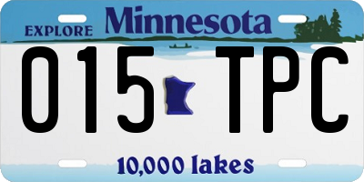 MN license plate 015TPC