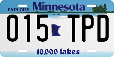 MN license plate 015TPD