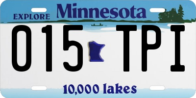 MN license plate 015TPI