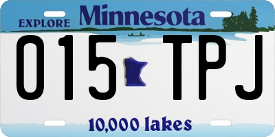 MN license plate 015TPJ