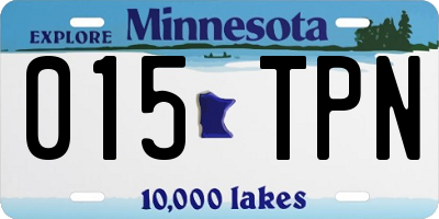 MN license plate 015TPN