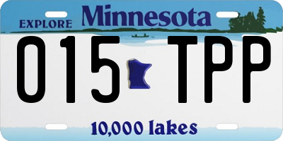 MN license plate 015TPP