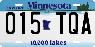 MN license plate 015TQA