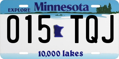 MN license plate 015TQJ