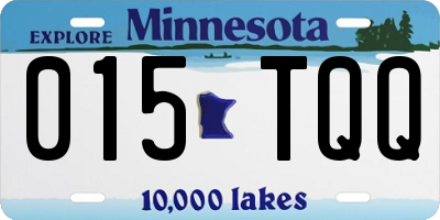 MN license plate 015TQQ