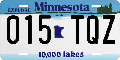 MN license plate 015TQZ