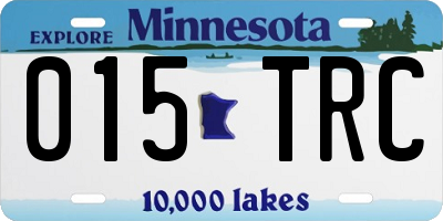 MN license plate 015TRC