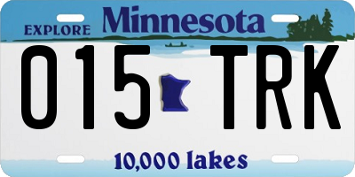 MN license plate 015TRK