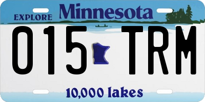MN license plate 015TRM