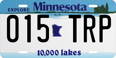 MN license plate 015TRP