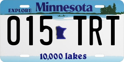 MN license plate 015TRT