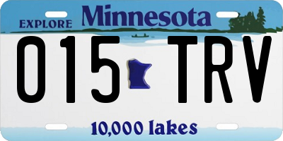 MN license plate 015TRV