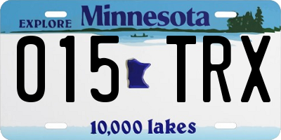 MN license plate 015TRX