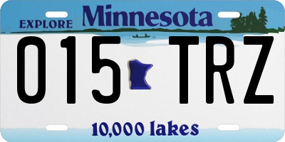 MN license plate 015TRZ