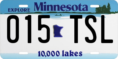 MN license plate 015TSL