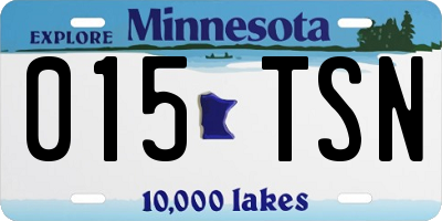 MN license plate 015TSN
