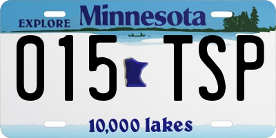 MN license plate 015TSP