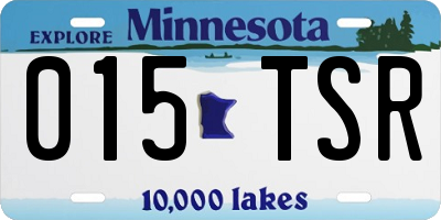MN license plate 015TSR