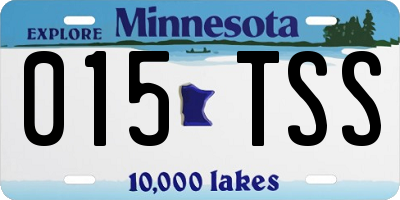 MN license plate 015TSS