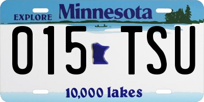 MN license plate 015TSU