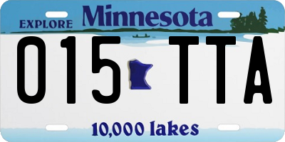 MN license plate 015TTA