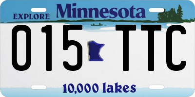 MN license plate 015TTC