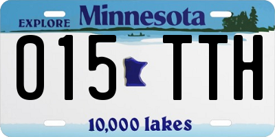 MN license plate 015TTH