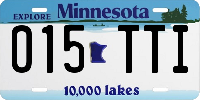 MN license plate 015TTI