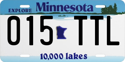 MN license plate 015TTL