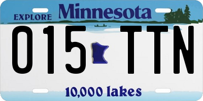 MN license plate 015TTN
