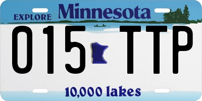 MN license plate 015TTP