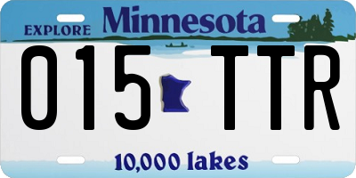 MN license plate 015TTR